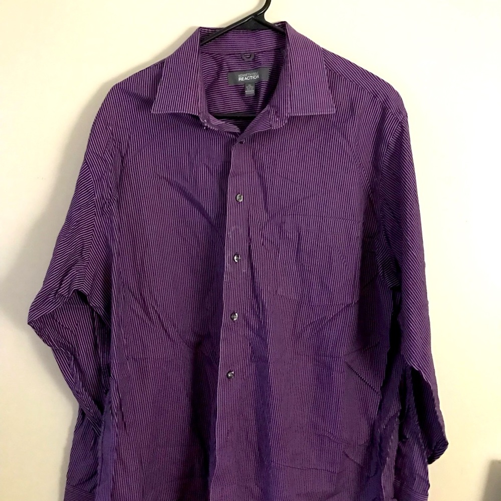 Mens Kenneth Cole striped button down size XL